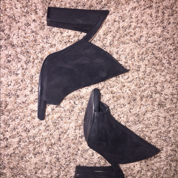 EUC - black open toe and open back booties - Picture 1 of 1